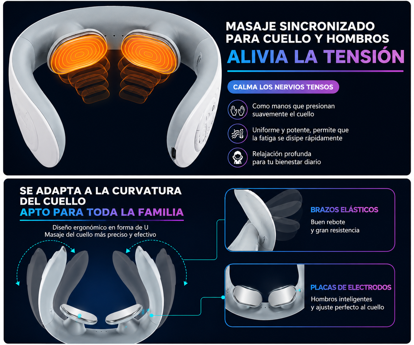 Masajeador EMS Cervical Con Calor